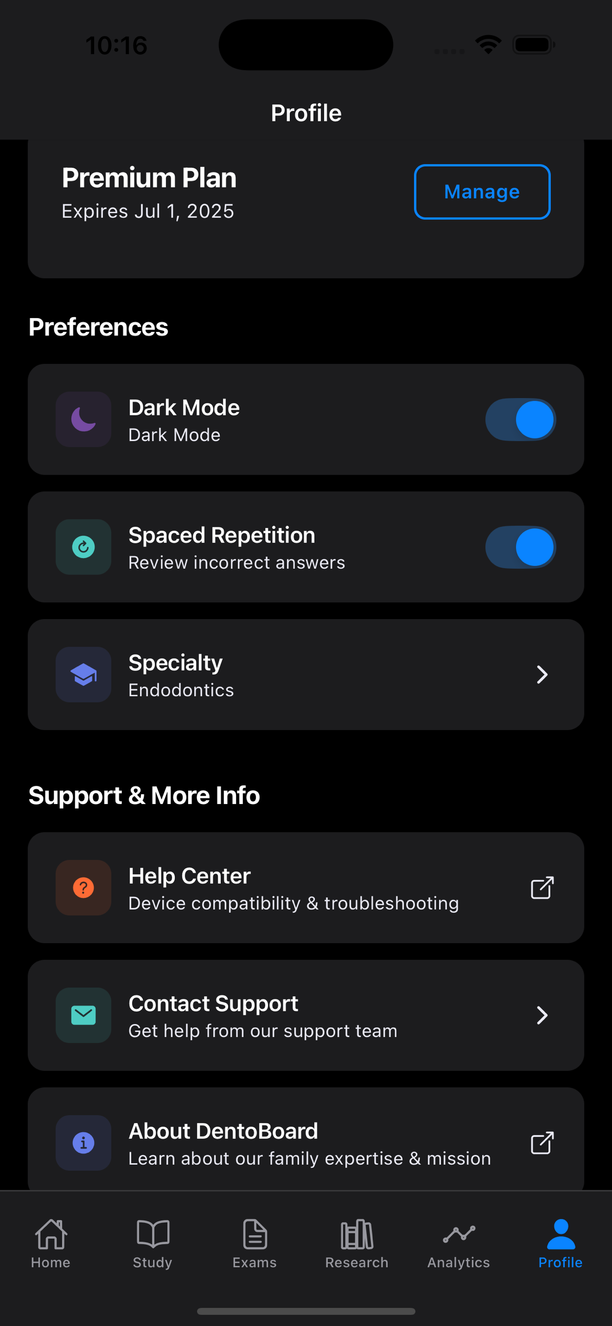 Home Dashboard Dark